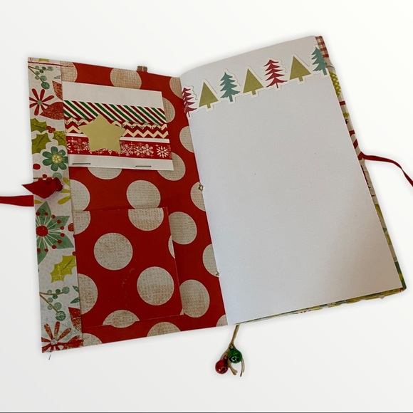 Handmade Christmas Holiday Journal, Scrapbook, Diary, Memory Book - Picture 3 of 9